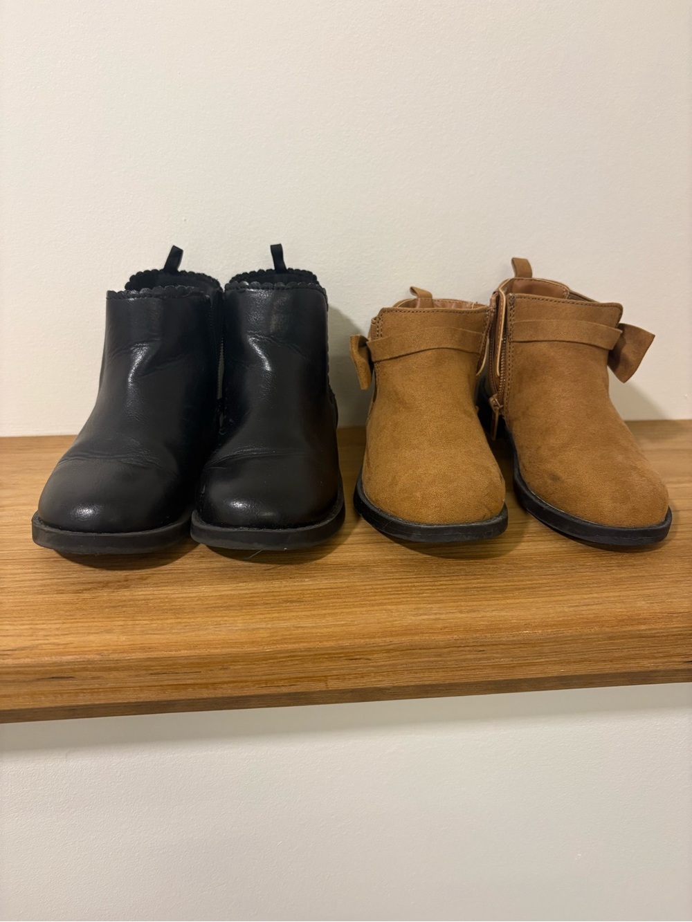 Kids Ankle Boots in Black and Tan - Classic Winter Style